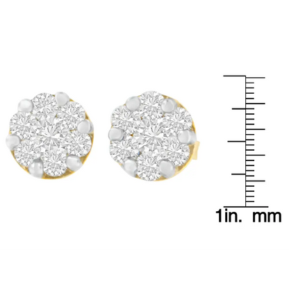 14k Yellow Gold 1 Cttw Diamond Stud Earrings (h-i Si2-i1) - Fine Jewelry us Direct