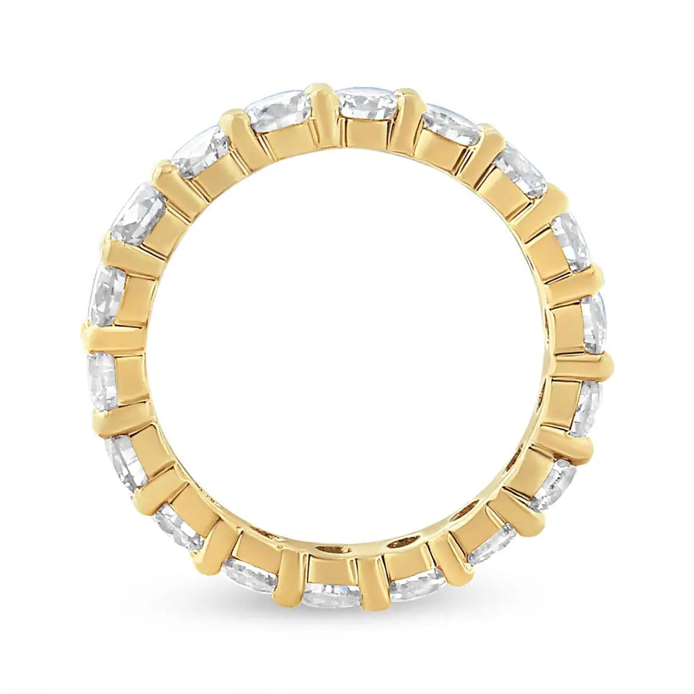 14k Yellow Gold 3.00 Cttw Shared Prong Set Round Cut Diamond Eternity Band (j-k Color Vs1-vs2 Clarity) - Fine Jewelry