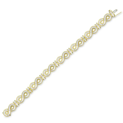 14k Yellow Gold Baguette-cut Diamond Bracelet (4.00 Cttw G-h Color Si1-si2 Clarity) - Fine Jewelry us Direct