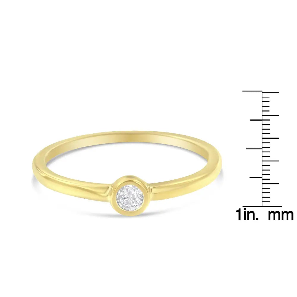 14k Yellow Gold Plated.925 Sterling Silver Miracle Set Diamond Ring (1/20 Cttw J-k Color I1-i2 Clarity) - Fine Jewelry