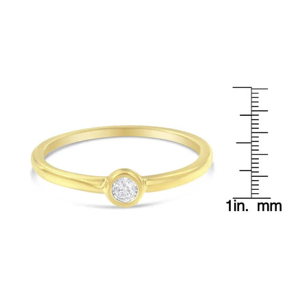 14k Yellow Gold Plated.925 Sterling Silver Miracle Set Diamond Ring (1/20 Cttw J-k Color I1-i2 Clarity) - Fine Jewelry