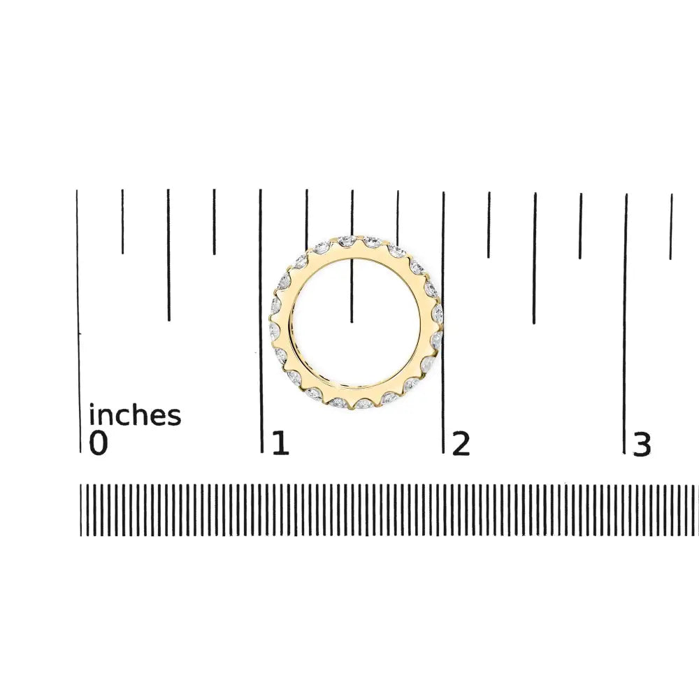 14k Yellow Gold Shared Prong Set Round Diamond Eternity Band Ring (g-h Color Si1-si2 Clarity) - Fine Jewelry us Direct