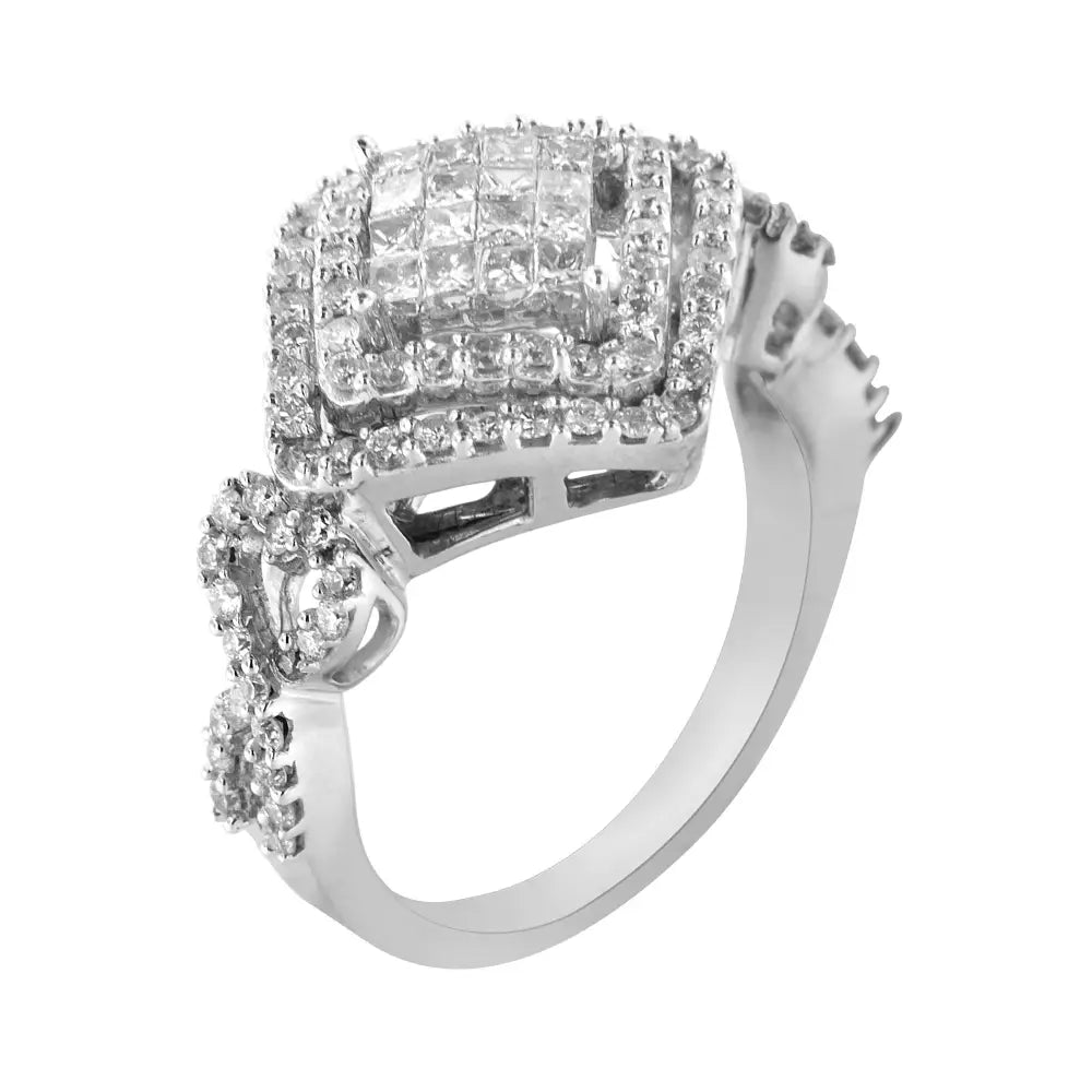 14kt White Gold Diamond Composite Ring (1 Cttw H-i Color I1-i2 Clarity) - 7 - Fine Jewelry us Direct