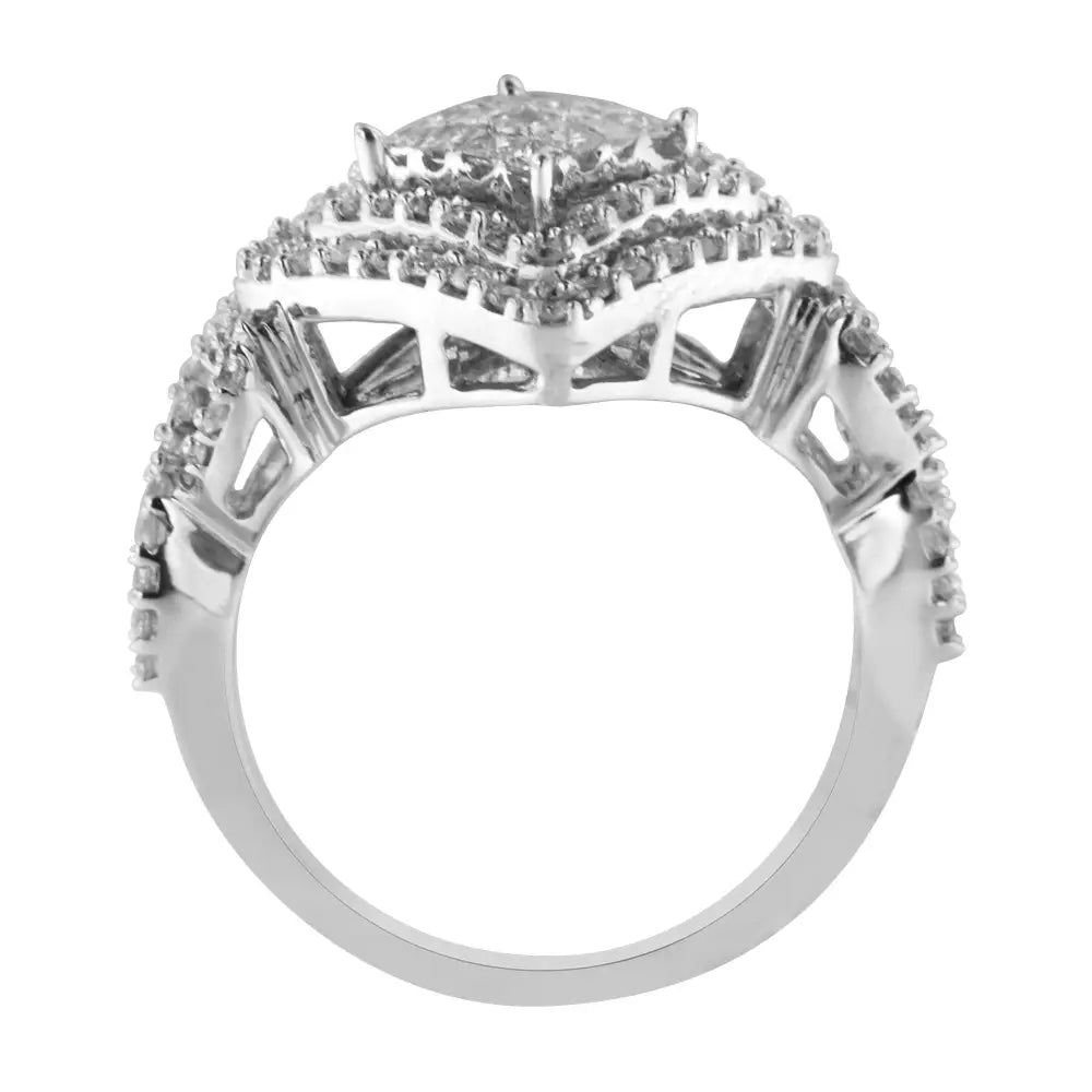 14kt White Gold Diamond Composite Ring (1 Cttw H-i Color I1-i2 Clarity) - 7 - Fine Jewelry us Direct