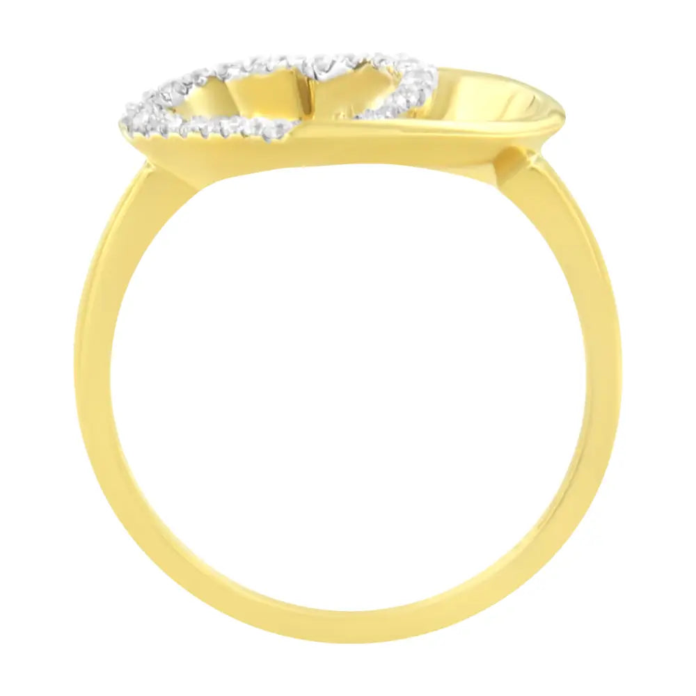 14kt Yellow Gold 1/10 Ctw. Diamond Heart Shape Ring (k-l I1-i2) - Fine Jewelry us Direct