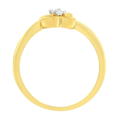 14kt Yellow Gold 1/20 Ctw. Dual Heart Diamond Ring (k-l I1-i2) - Fine Jewelry us Direct