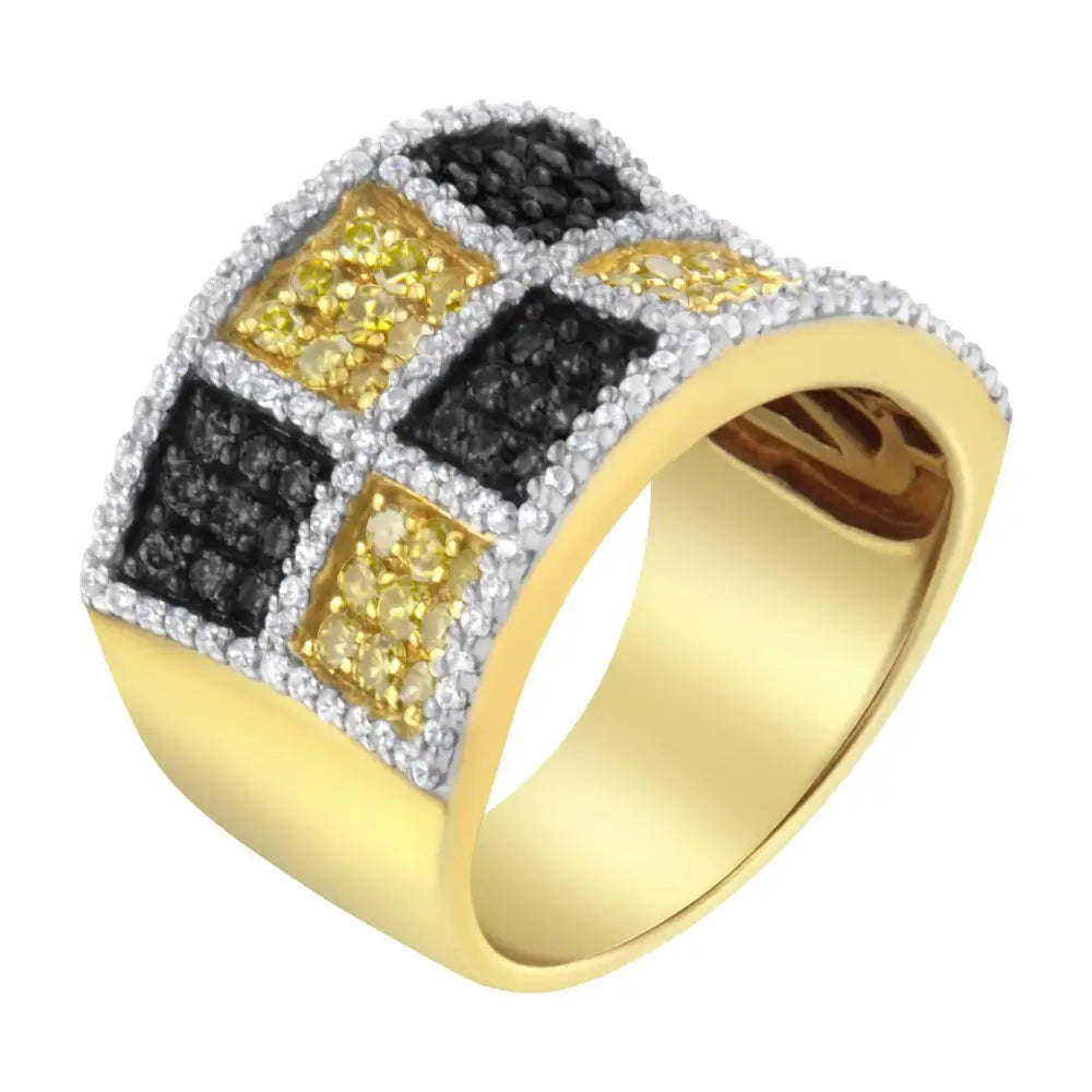 14kt Yellow Gold Champagne and Round Diamond Band Ring (1 1/2 Cttw H-i Color I1-i2 Clarity) - 6.5 - Fine Jewelry