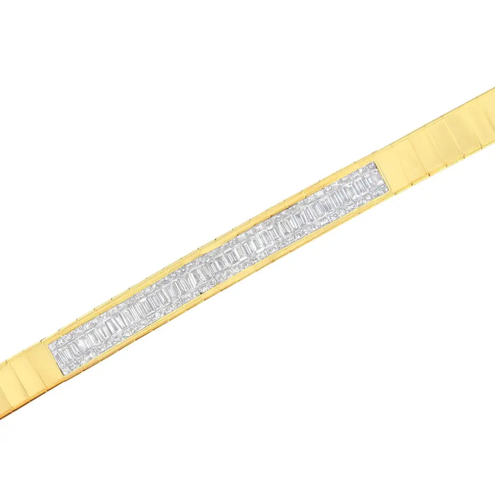 14kt Yellow Gold Diamond Id Tennis Bracelet (2 Cttw H-i Color Vs2-si1 Clarity) - Fine Jewelry us Direct