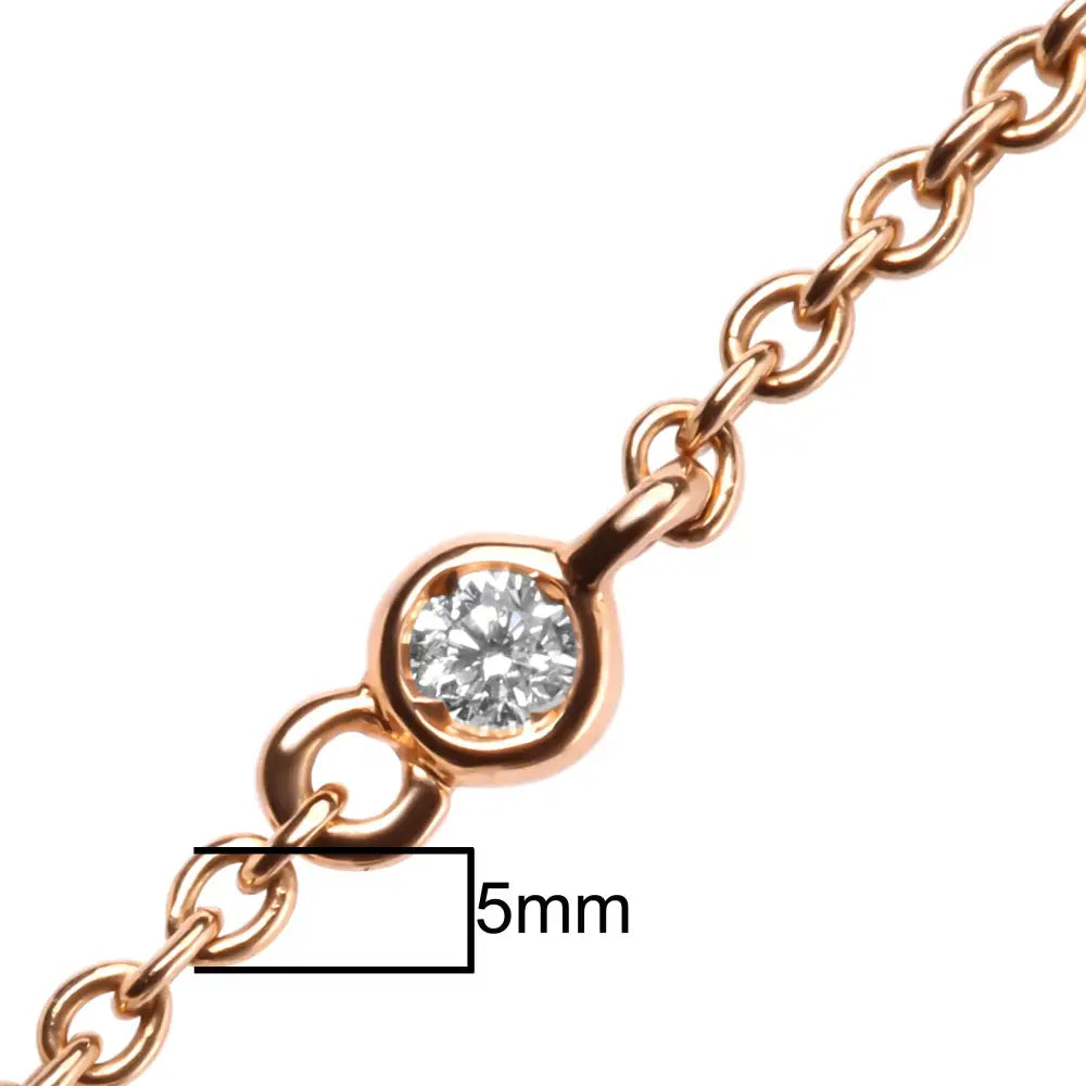 18k Rose Gold 1/2 Cttw Diamond and Freshwater Pearl Double Strand Station Necklace (g-h Color Si1-si2 Clarity)