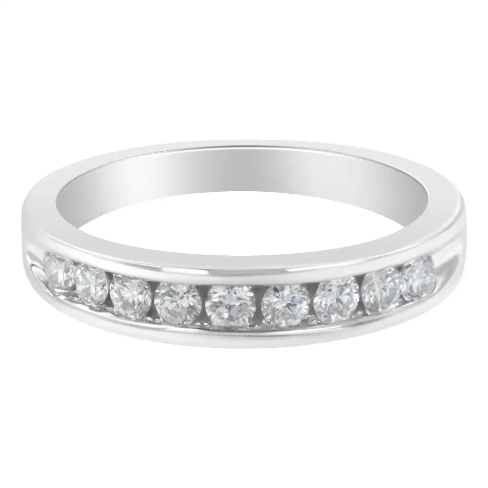 18k White Gold Round-cut Diamond Ring (1/2 Cttw H-i Color Si2-i1 Clarity) - Fine Jewelry us Direct