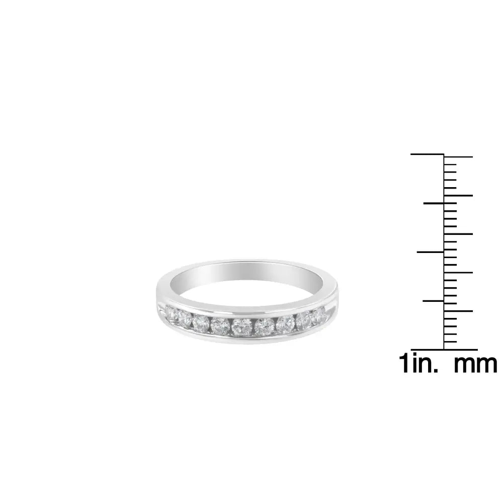 18k White Gold Round-cut Diamond Ring (1/2 Cttw H-i Color Si2-i1 Clarity) - Fine Jewelry us Direct