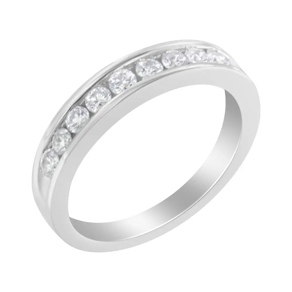 18k White Gold Round-cut Diamond Ring (1/2 Cttw H-i Color Si2-i1 Clarity) - Fine Jewelry us Direct