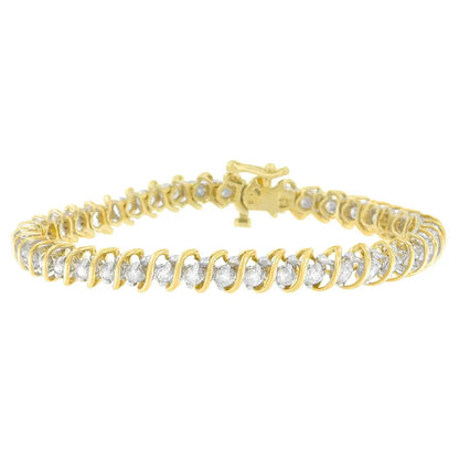 18k Yellow Gold Round Cut Diamond Tennis Bracelet (3.00 Cttw I-j Color I1-i2 Clarity) - Fine Jewelry us Direct