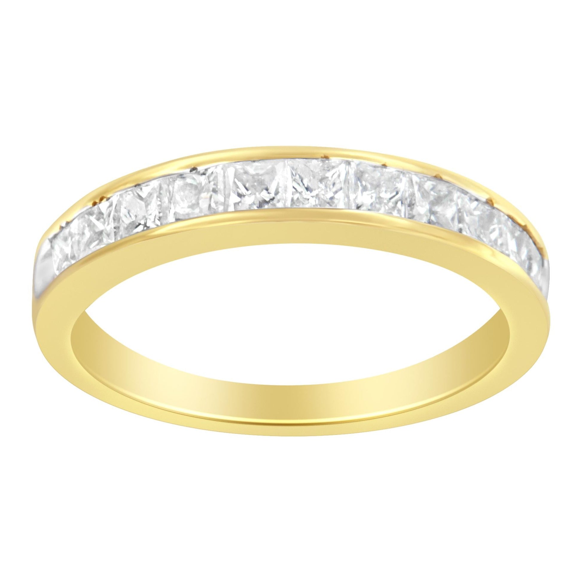 14KT Yellow Gold Diamond Channel Band Ring (1 cttw H-I Color SI2-I1 Clarity)