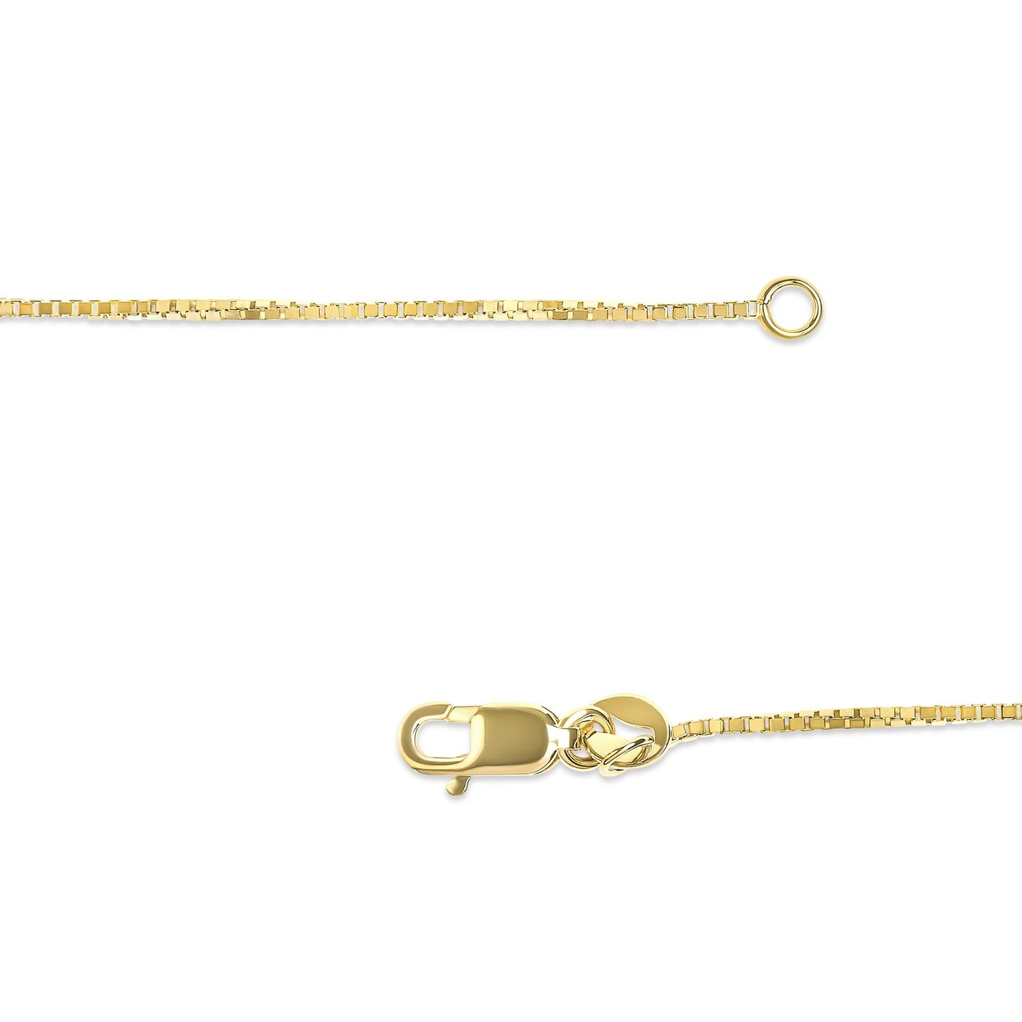 Unisex Solid 14K Gold 0.75mm Classic Box Chain Necklace - Chains/Chains/Chains