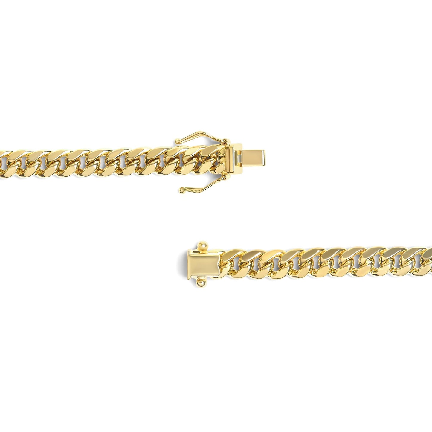 Semi-Solid 14K Yellow Gold 6.1mm Classic Miami Cuban Chain Necklace