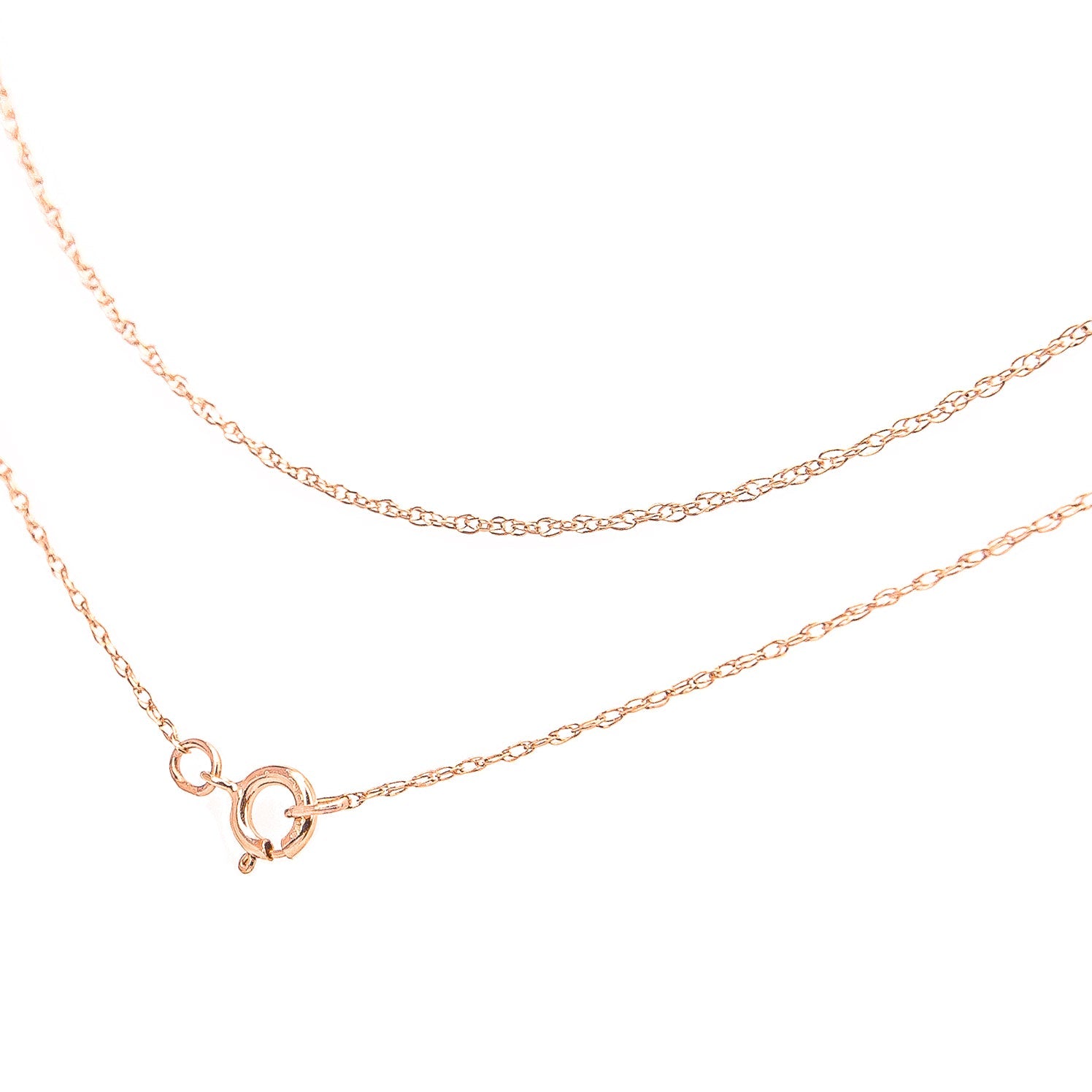 10K Gold 0.5 mm Slender & Dainty Fine Rope Chain Necklace - Chains/Chains/Chains