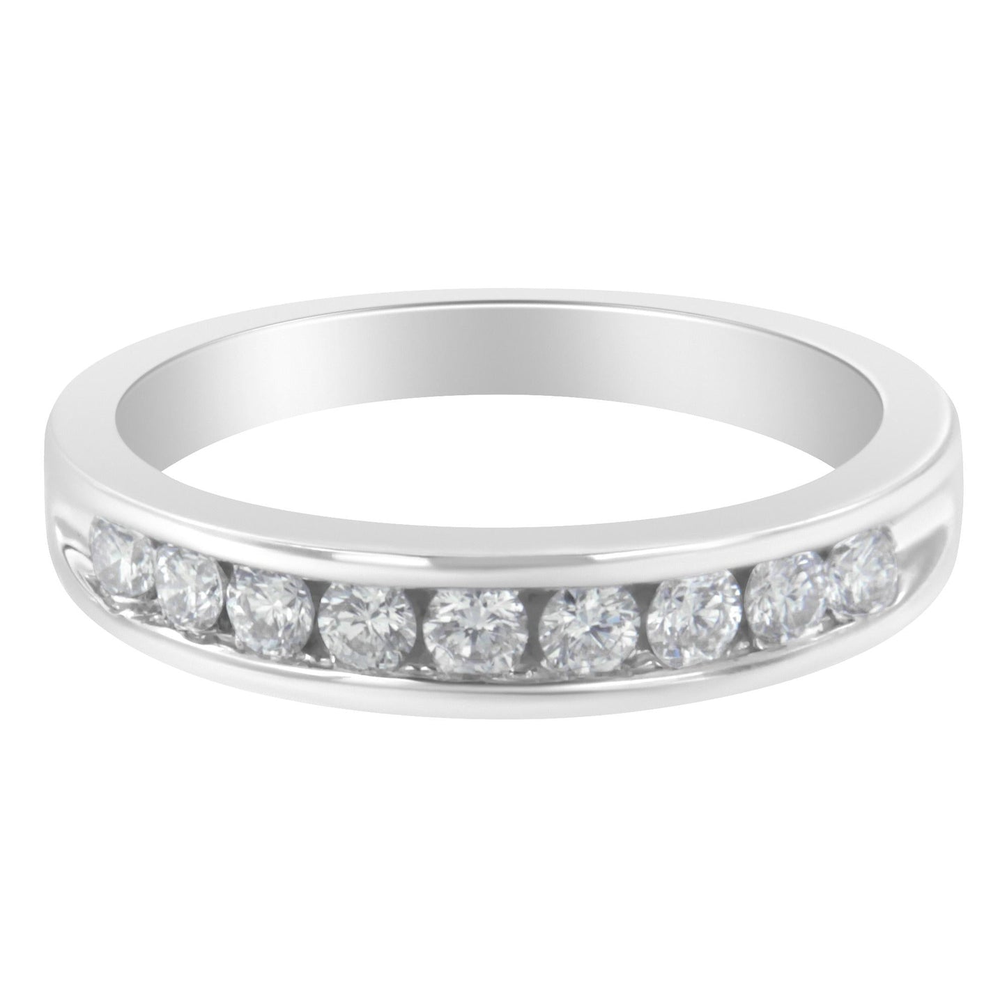 18K White Gold Round-Cut Diamond Ring (1/2 cttw H-I Color SI2-I1 Clarity)