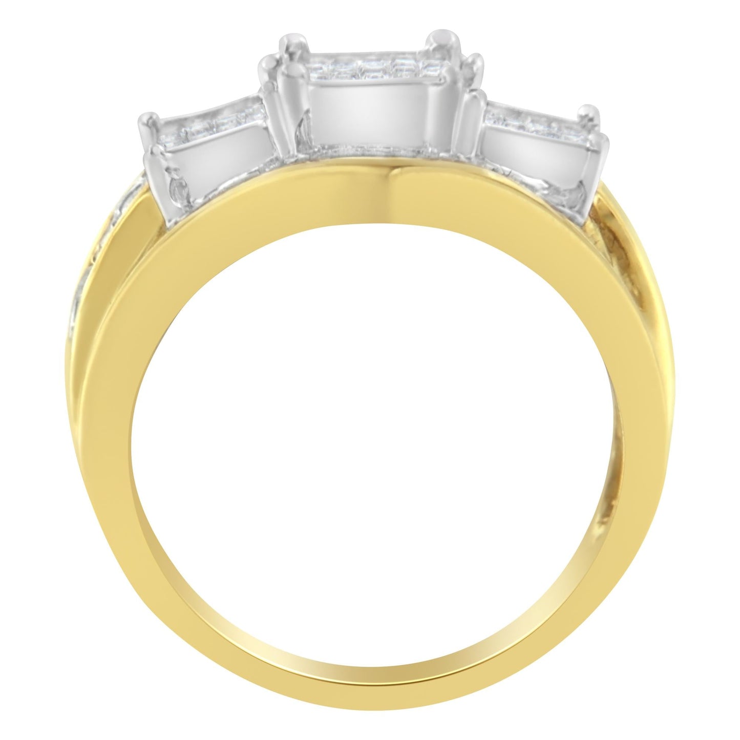 10KT Two-Toned Gold Diamond Ring (1 cttw H-I Color SI1-SI2 Clarity)