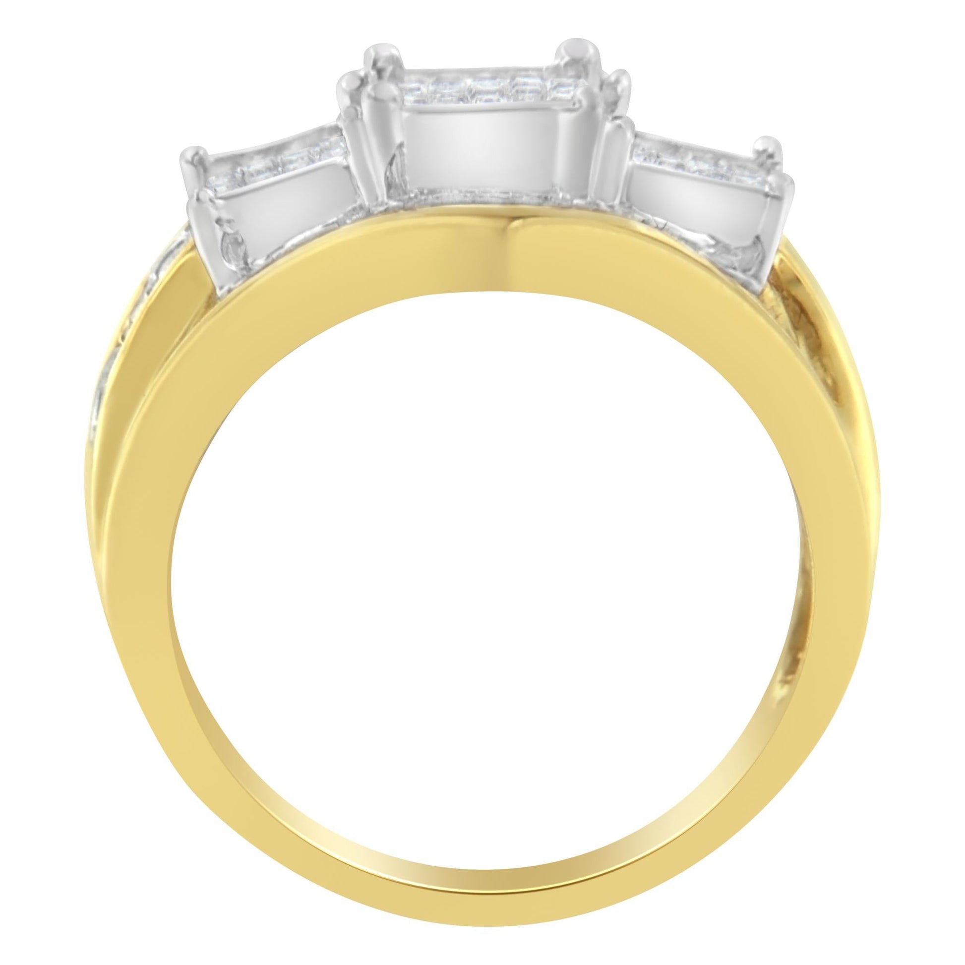 10KT Two-Toned Gold Diamond Ring (1 cttw H-I Color SI1-SI2 Clarity)