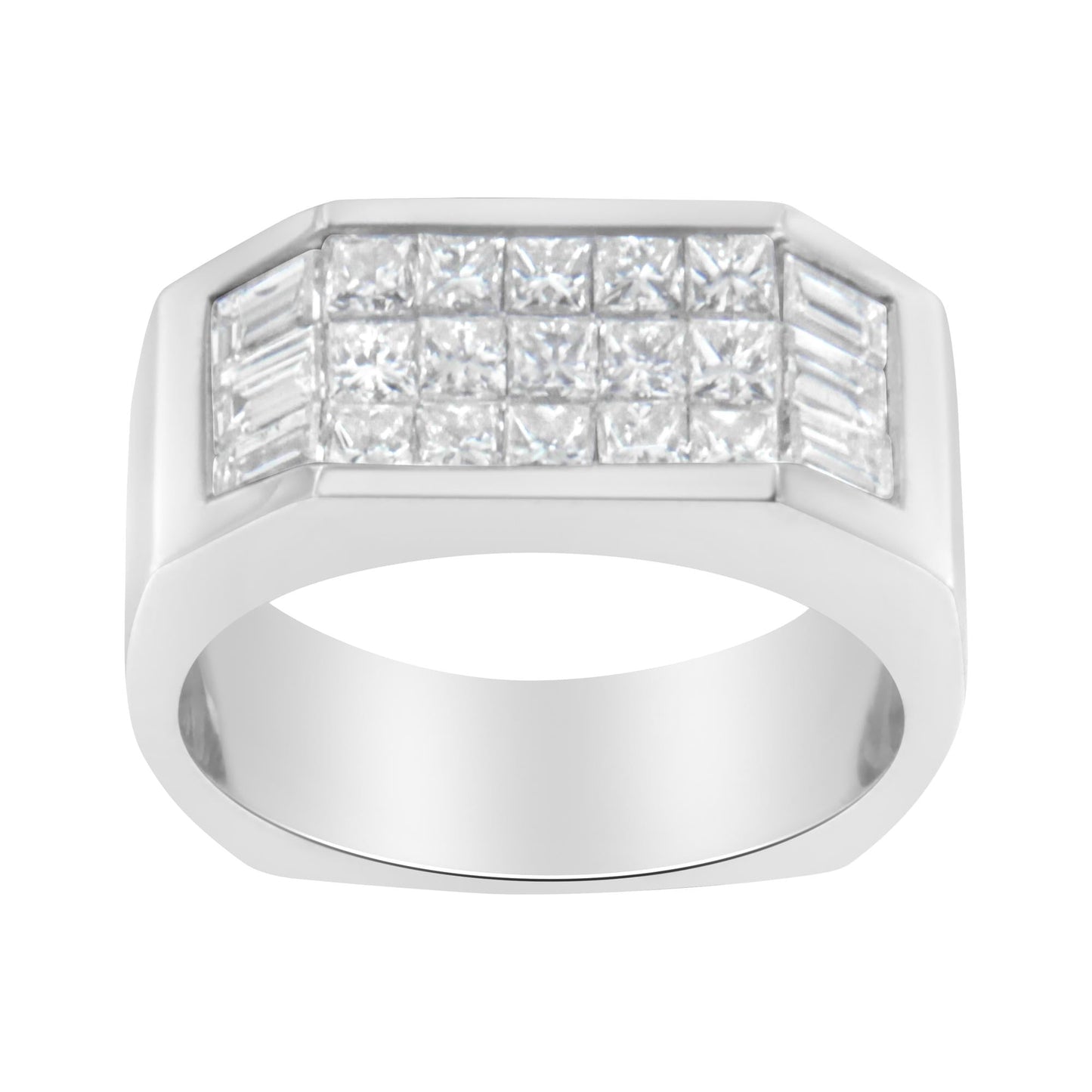 14KT White Gold Diamond Ring (1 3/4 cttw G-H Color VS2-SI1 Clarity) - 6.25