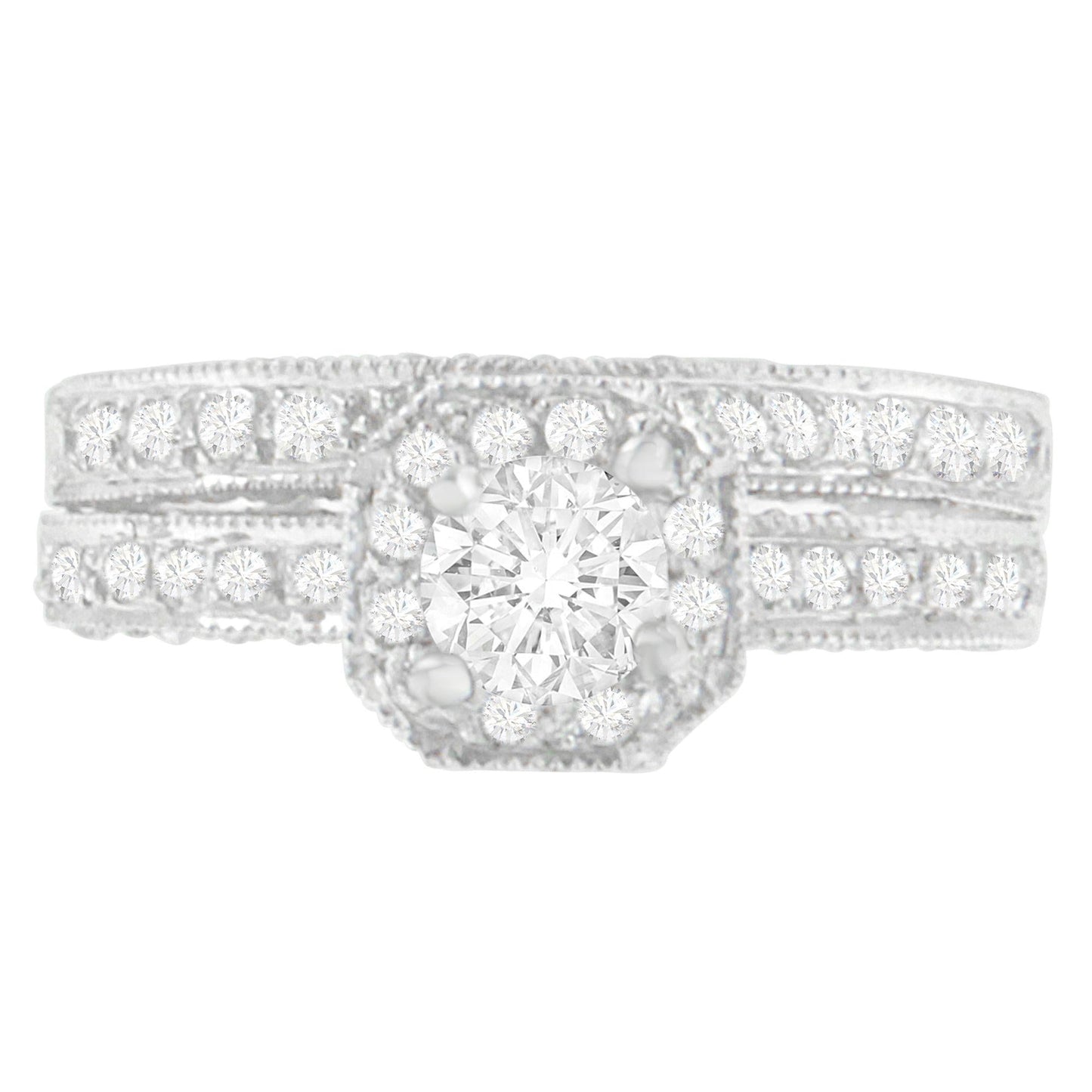 14K White Gold 1 ct. TDW Round Cut Diamond Ring (G-H I1-I2)