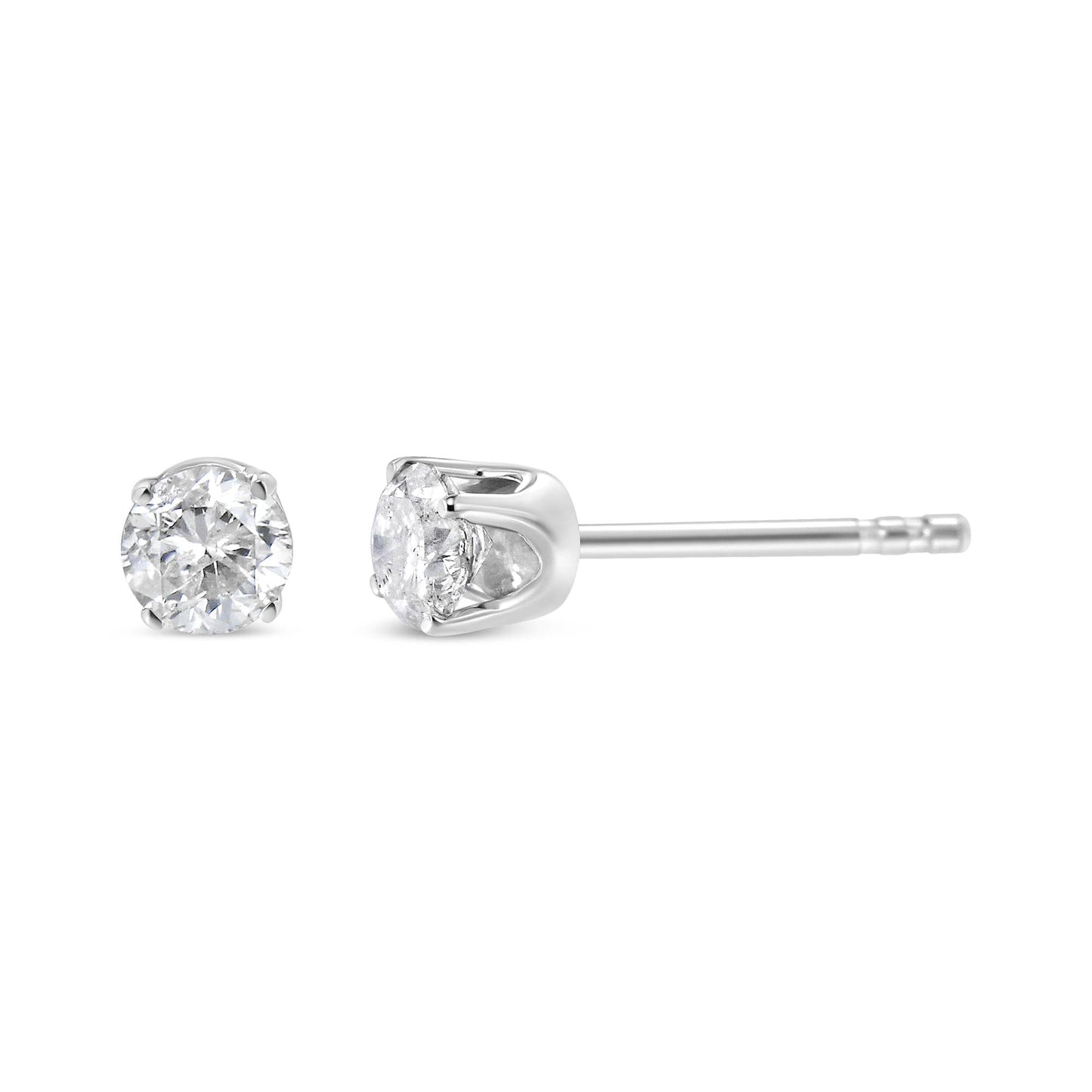 AGS Certified 14K White Gold 1.0 cttw 4-Prong Set Brilliant Round-Cut Solitaire