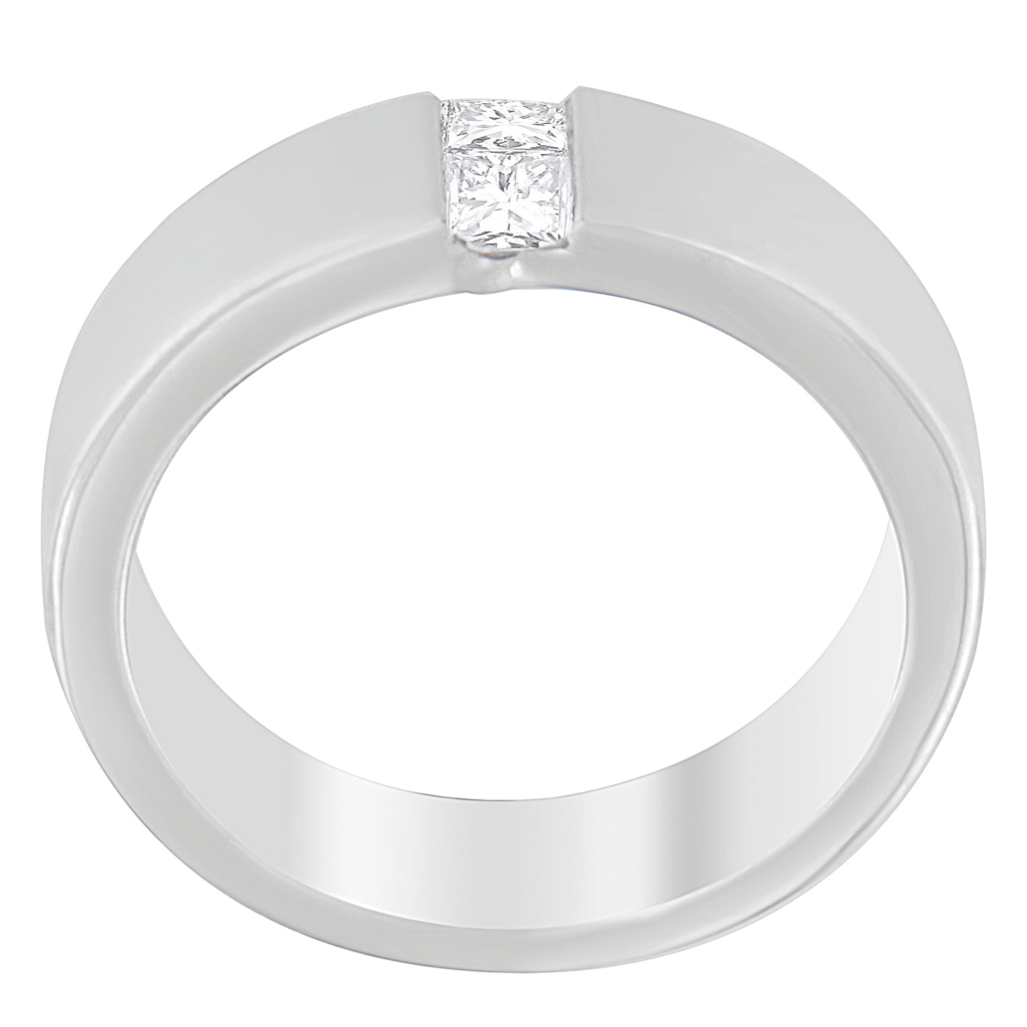 Men’s 14K White Gold 1/4 ct.TDW Diamond Channel Band Ring (G-H VS1-VS2)