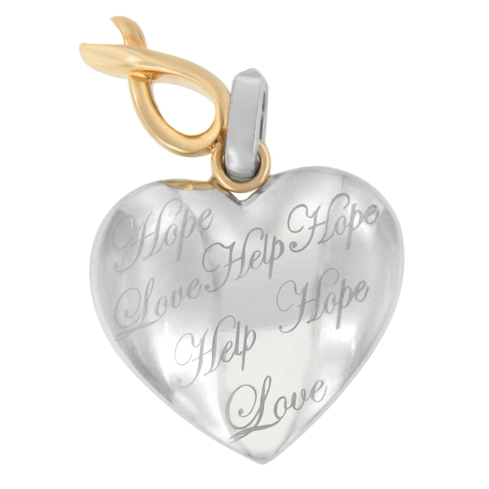 10K Yellow Gold Over Silver Heart Pendant Necklace - Necklaces/Pendant/Pendant