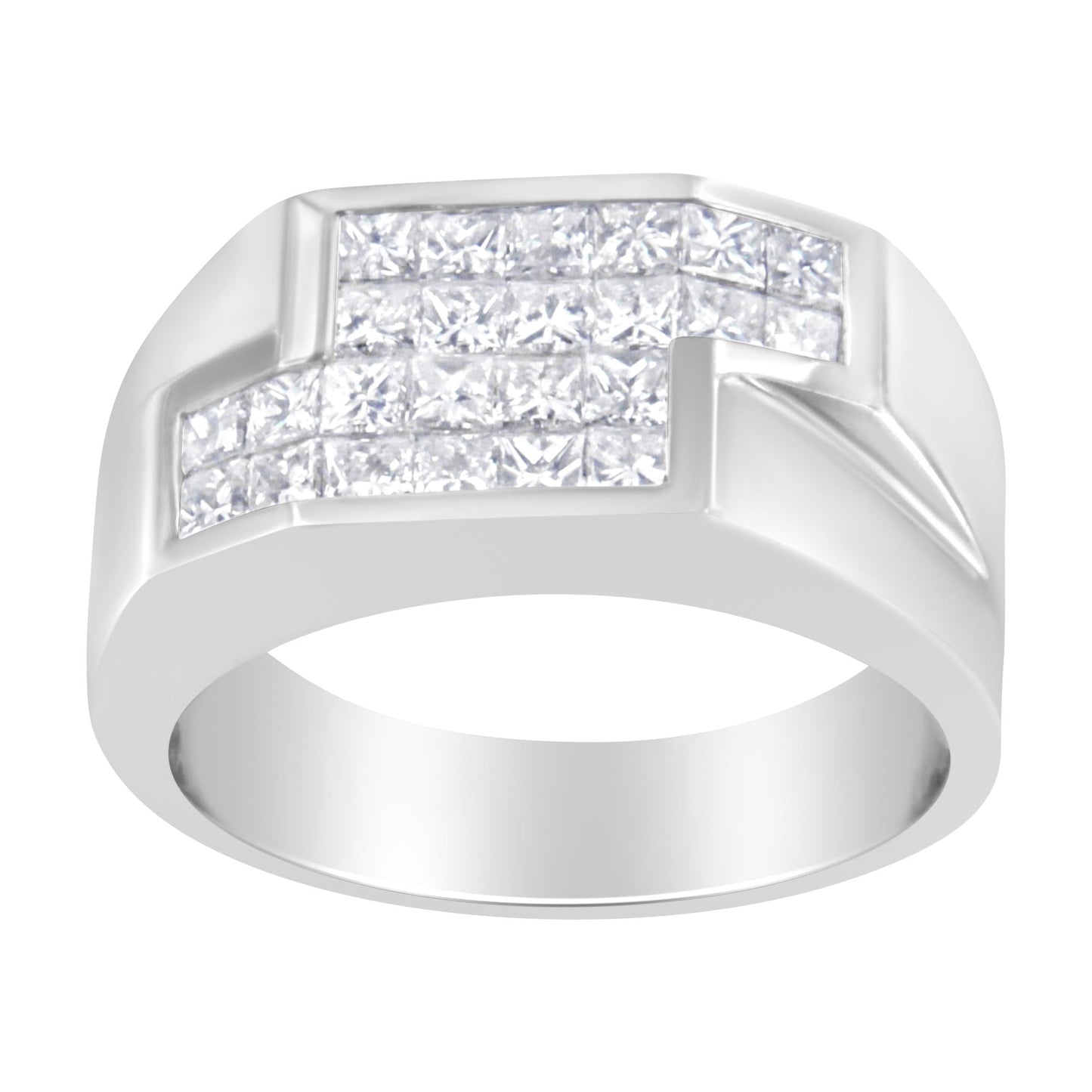 14KT White Gold Diamond Cluster Ring (1 3/4 cttw G-H Color VS2-SI1 Clarity)