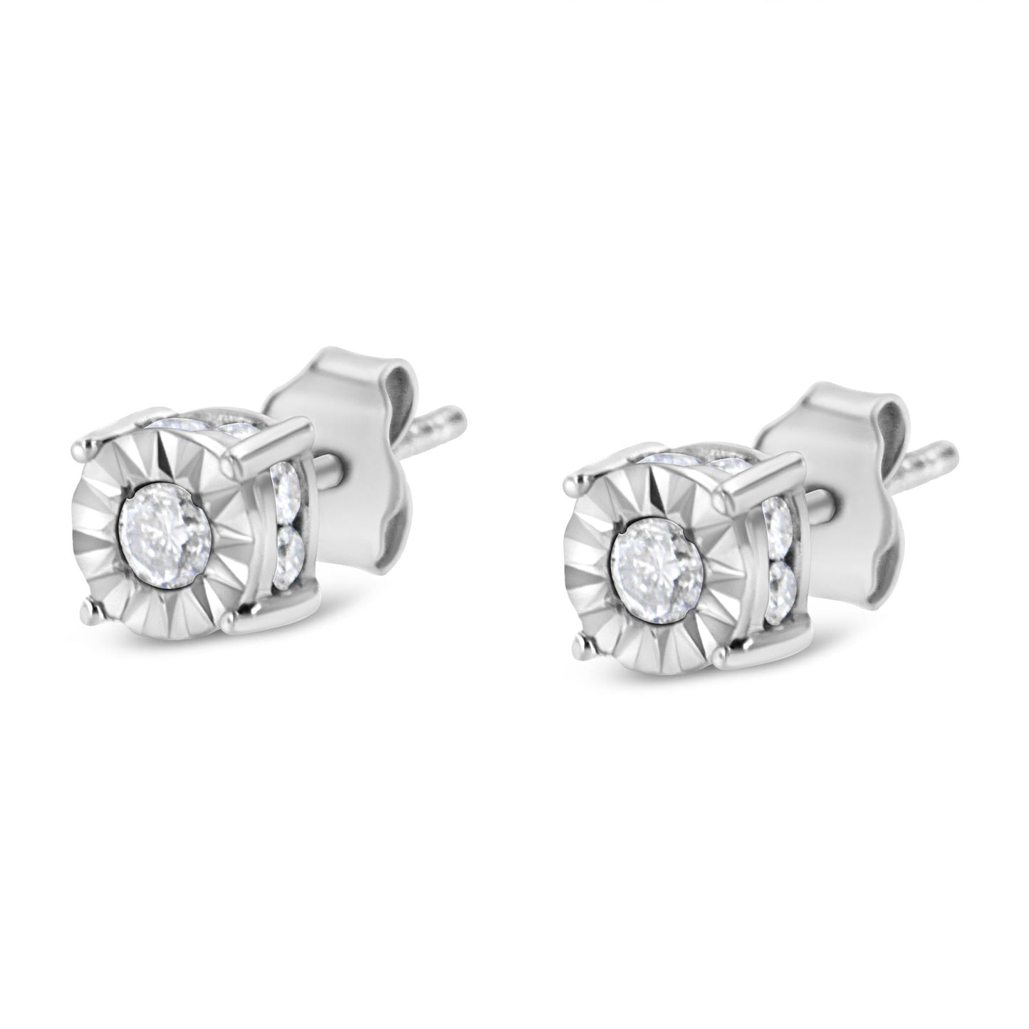 1/2 Cttw Miracle Set Diamond Stud Earring (J-K Color I2-I3 Clarity) - Choice