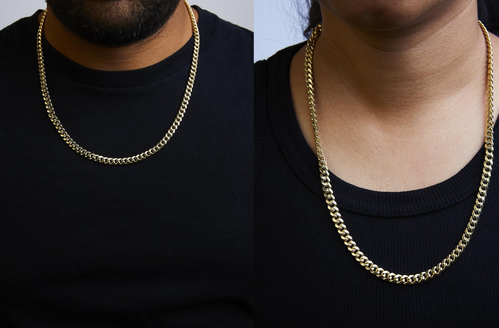 Semi-Solid 14K Yellow Gold 6.1mm Classic Miami Cuban Chain Necklace