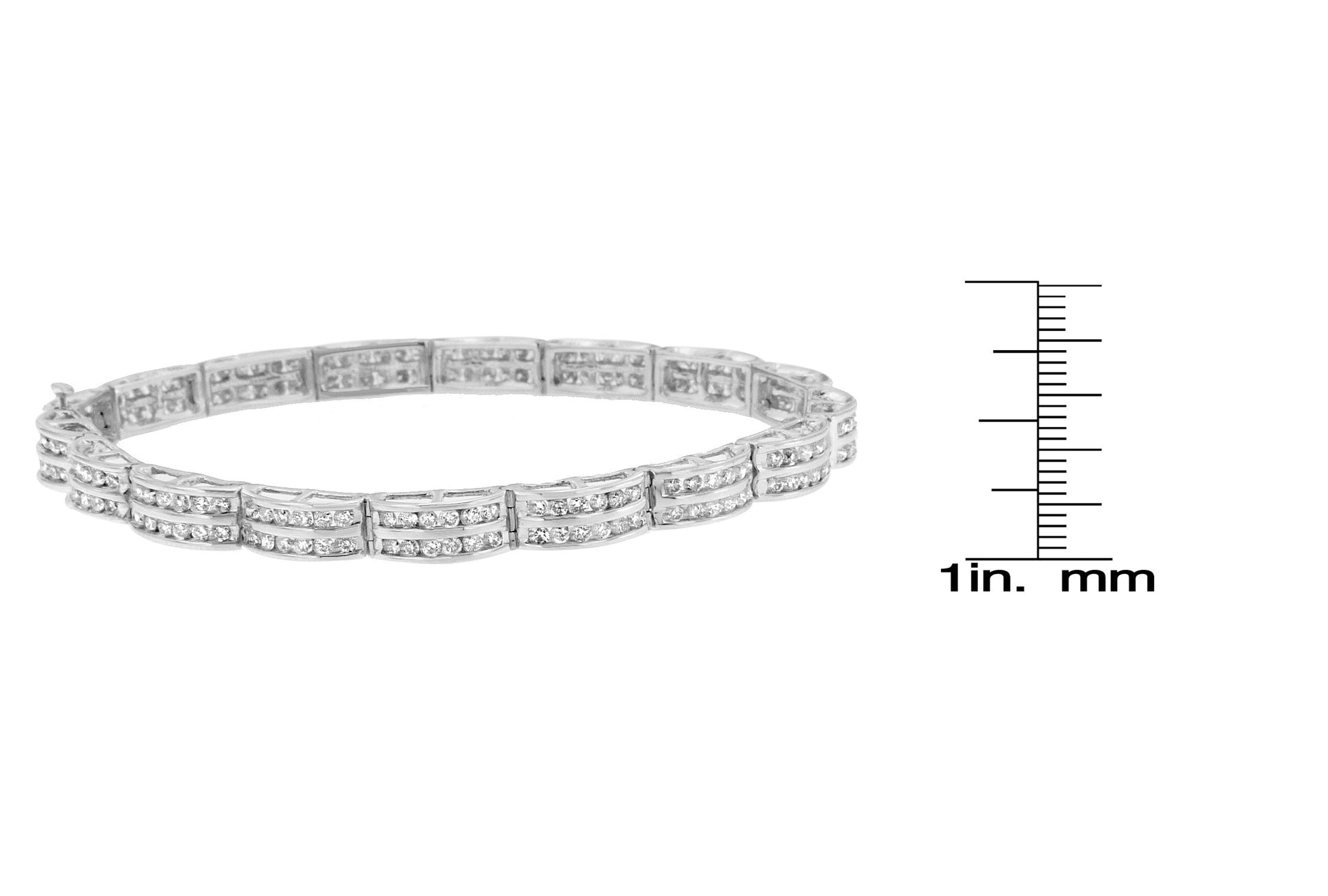 14K White Gold Round-Cut Diamond Bracelet (3.22 cttw H-I Color I1-I2 Clarity)