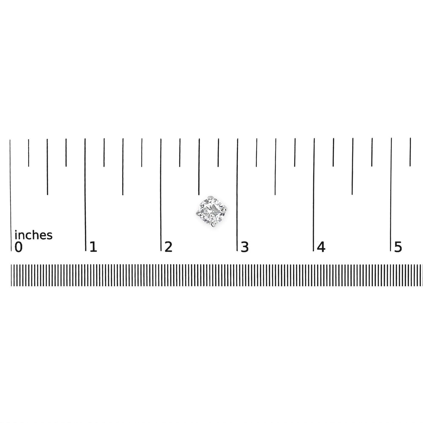 .925 Sterling Silver Silver Round Lab Grown Diamond Classic 4-Prong Solitaire