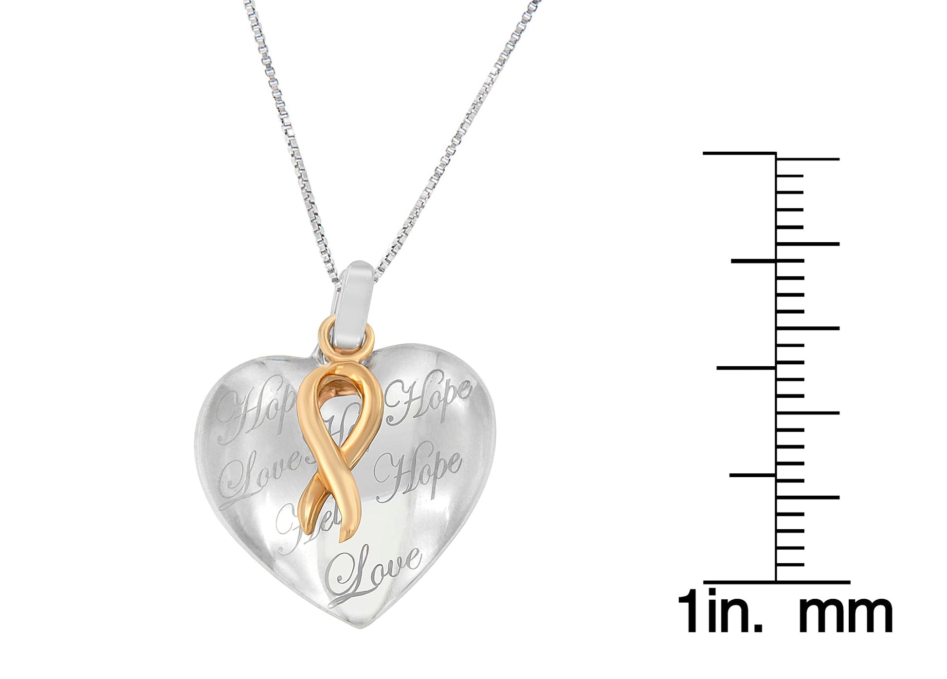 10K Yellow Gold Over Silver Heart Pendant Necklace - Necklaces/Pendant/Pendant