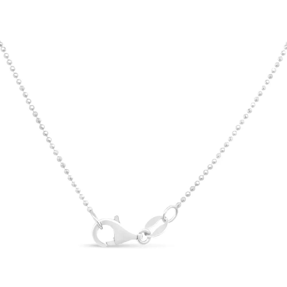 .925 Sterling Silver 0.7mm Slim and Dainty Unisex 18’’ Inch Ball Bead Chain Necklace - Fine Jewelry us Direct