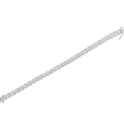 .925 Sterling Silver 1.0 Cttw Diamond Miracle-set X-link 7’’ Tennis Bracelet (i-j Color I3 Clarity) - Fine Jewelry