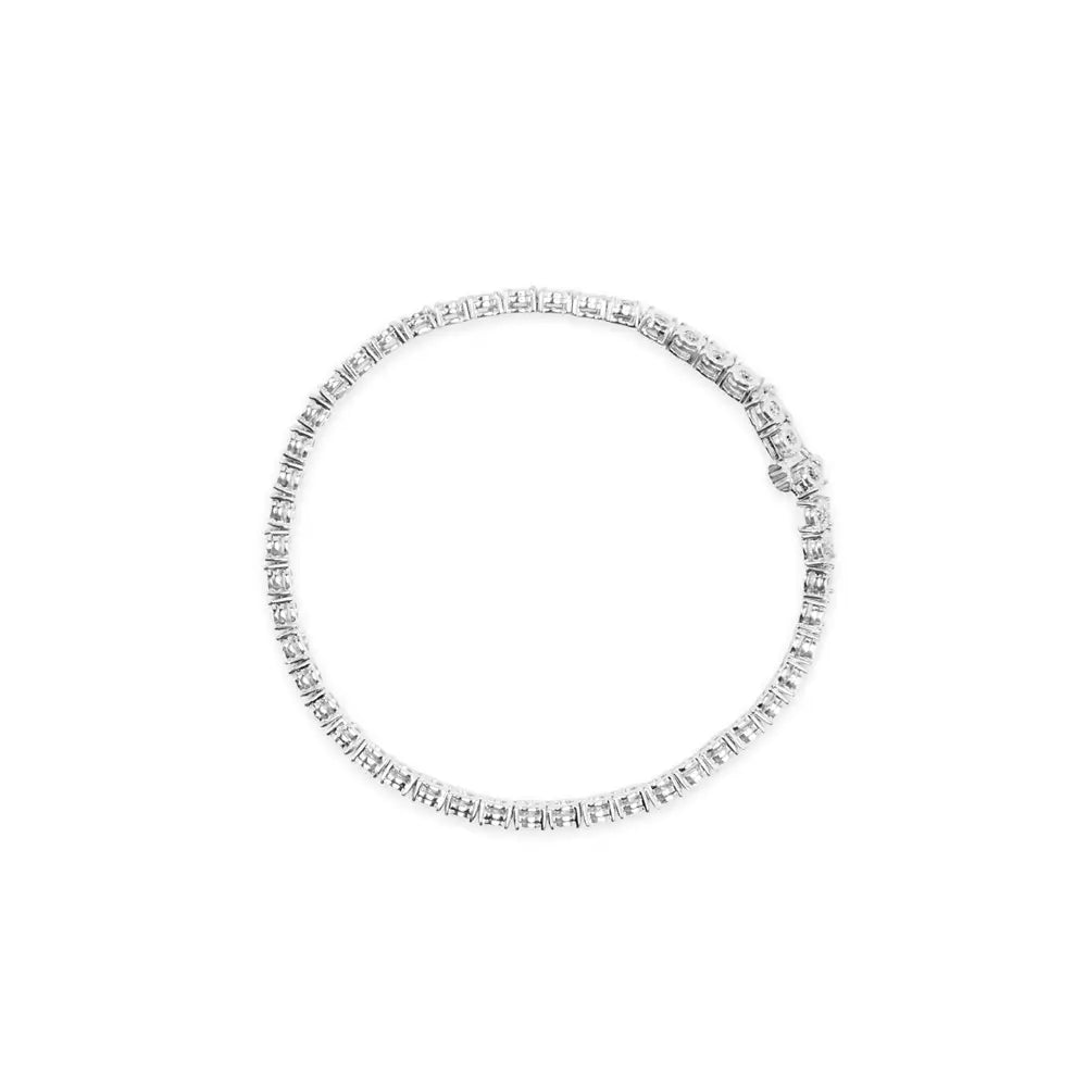 .925 Sterling Silver 1.0 Cttw Diamond Miracle Tennis Bracelet (i-j Color I3 Clarity) - Fine Jewelry us Direct