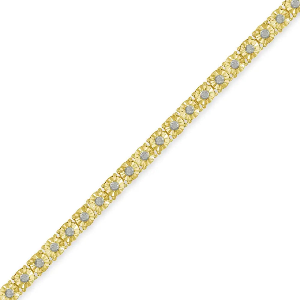 .925 Sterling Silver 1.0 Cttw Diamond Miracle Tennis Bracelet (i-j Color I3 Clarity) - Fine Jewelry us Direct