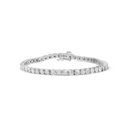 .925 Sterling Silver 1.0 Cttw Diamond Miracle Tennis Bracelet (i-j Color I3 Clarity) - Fine Jewelry us Direct