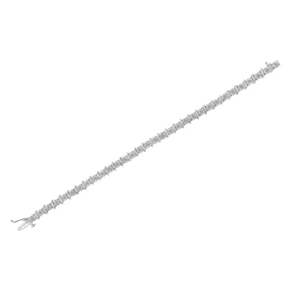 .925 Sterling Silver 1.0 Cttw Diamond S-curve Link Miracle-set Tennis Bracelet (i-j Color I3 Clarity) - Fine Jewelry