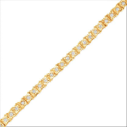 .925 Sterling Silver 1.0 Cttw Diamond Square Frame Miracle-set Tennis Bracelet (i-j Color I3 Clarity) - 8’’ - Fine