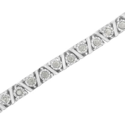 .925 Sterling Silver 1.0 Cttw Miracle-set Diamond Tennis Bracelet (i-j Color I3 Clarity) - 7.25’’ - Fine Jewelry