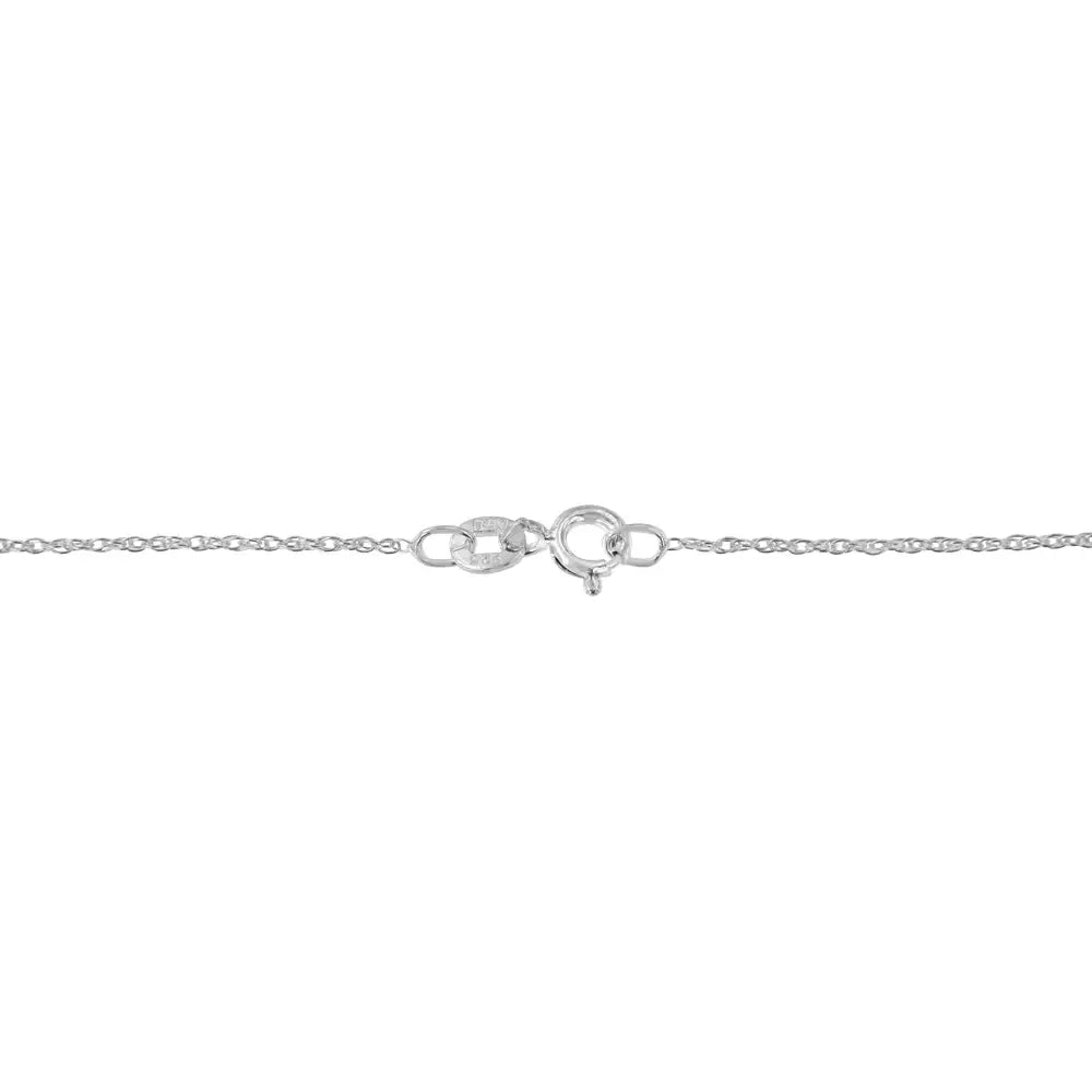 .925 Sterling Silver 1/10 Cttw Diamond Miracle-set 2 Stone ?Together Forever’ Open Circle 18’’ Box Chain Pendant