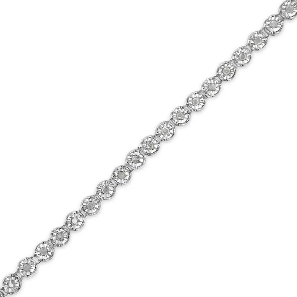 .925 Sterling Silver 1/2 Cttw Rose-cut Diamond Tennis Bracelet (i-j Color I3-promo Clarity) - Size 7.25 - Fine Jewelry