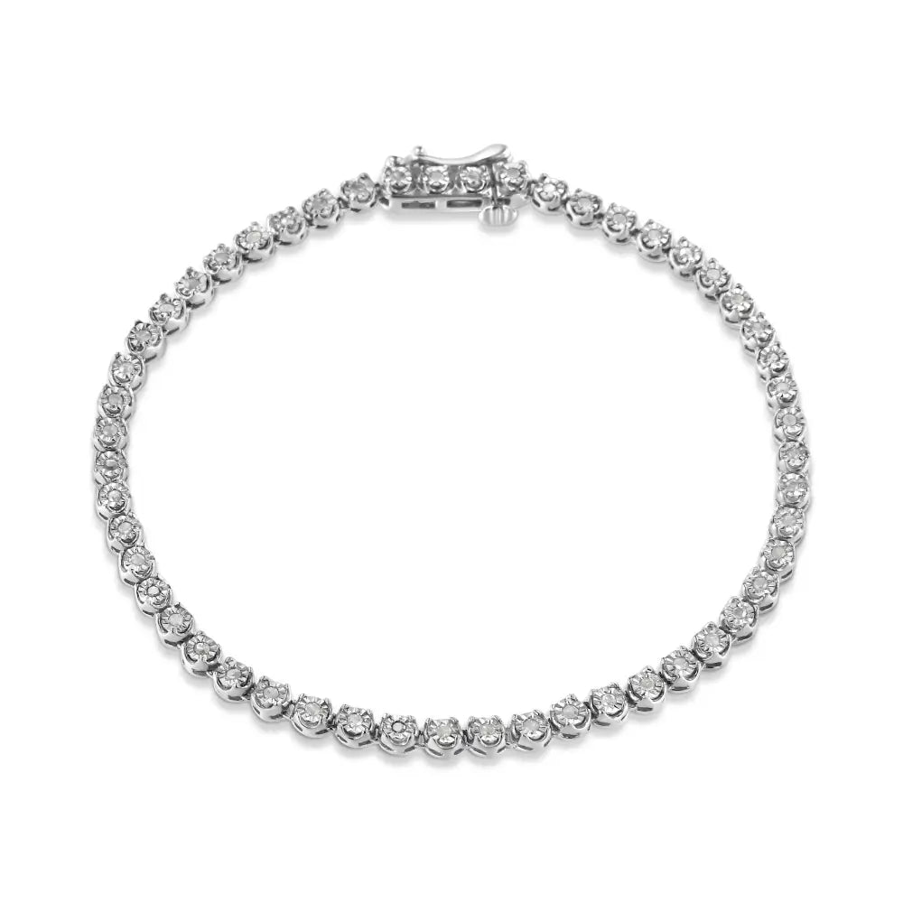 .925 Sterling Silver 1/2 Cttw Rose-cut Diamond Tennis Bracelet (i-j Color I3-promo Clarity) - Size 7.25 - Fine Jewelry