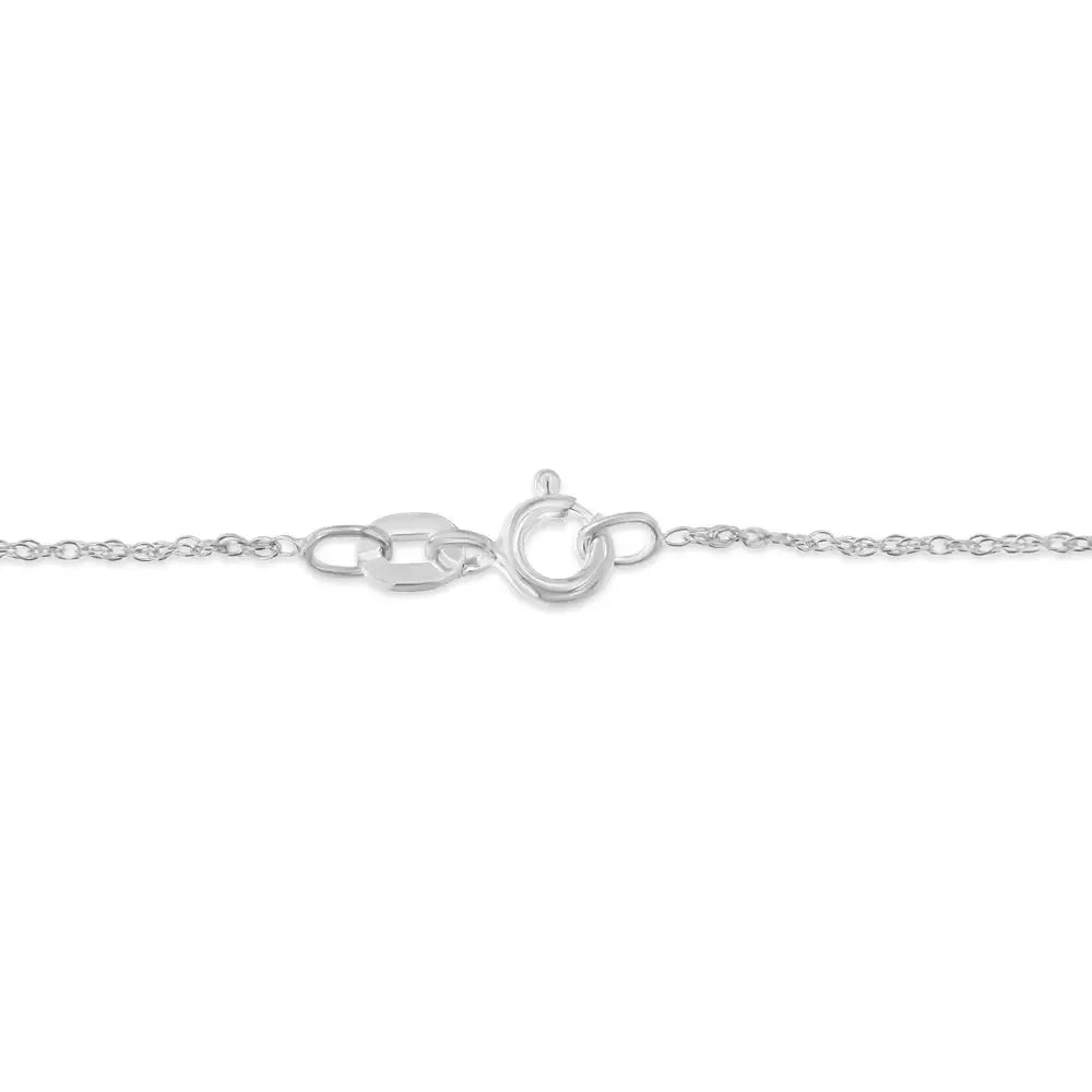 .925 Sterling Silver 1/25 Cttw Round Cut Diamond Infinity and Square Accent Pendant Necklace (h-i I2) - Fine Jewelry