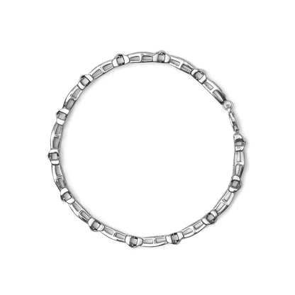 .925 Sterling Silver 1/4 Cttw Round Diamond Link Bracelet - Size 7.50’’ - (i-j Color I2-i3 Clarity) - Fine Jewelry