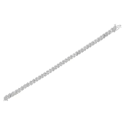 .925 Sterling Silver 2.0 Cttw Diamond S- Link Tennis Bracelet (i-j Color I3 Clarity) - 7” - Fine Jewelry us Direct