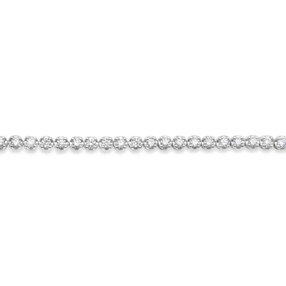 .925 Sterling Silver 2.00 Cttw Round-cut Diamond Tennis Link Bracelet (i-j Color I1-i2 Clarity) - 7.25’’ - Fine